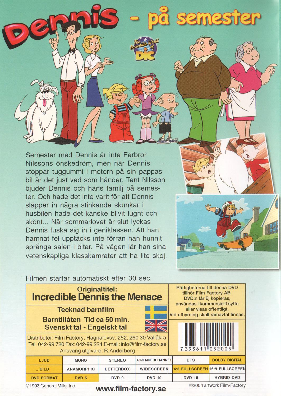 Incredible Dennis the Menace (1993) DVD