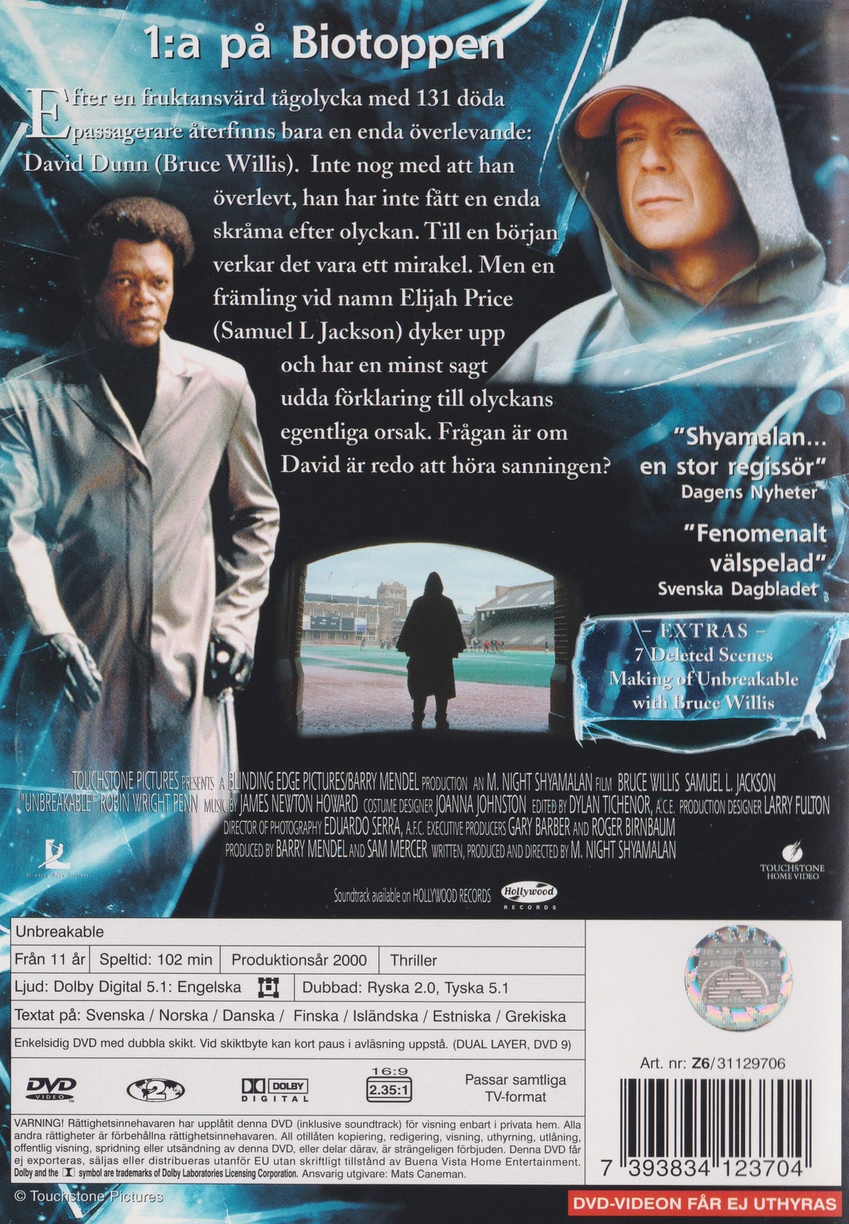 Unbreakable (2000) DVD
