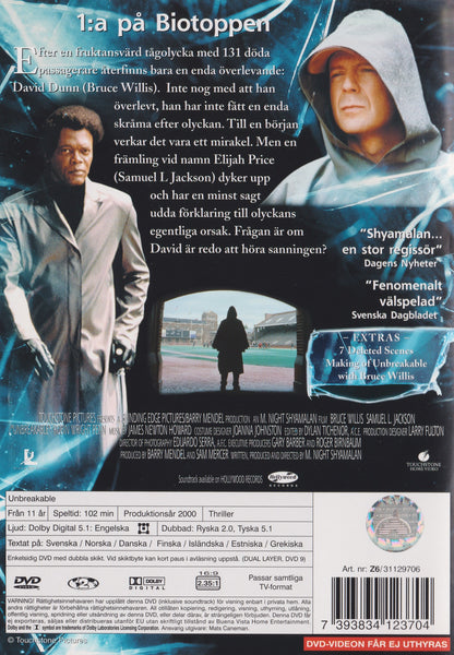 Unbreakable (2000) DVD