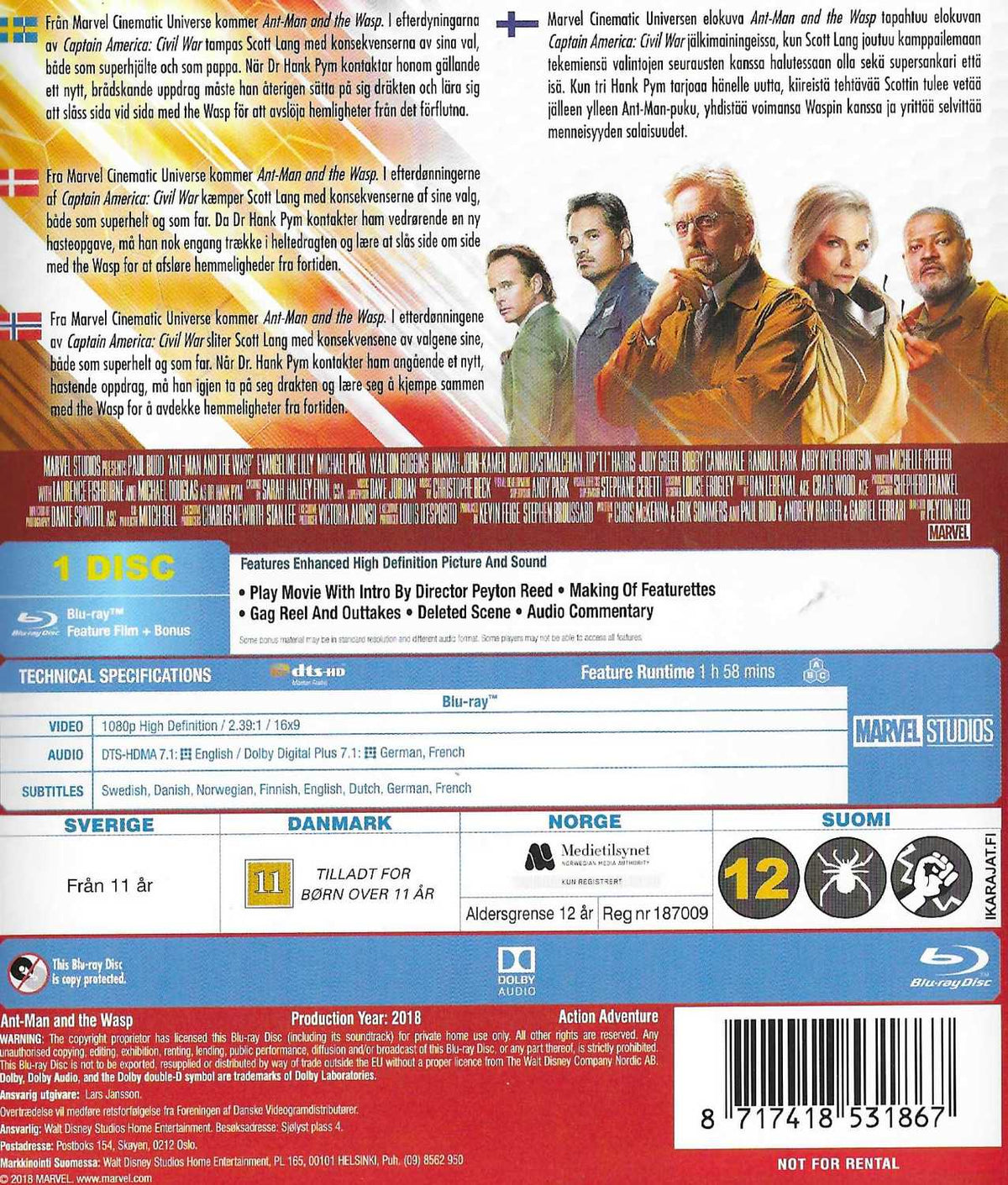Ant-Man and the Wasp (2018) Blu-ray