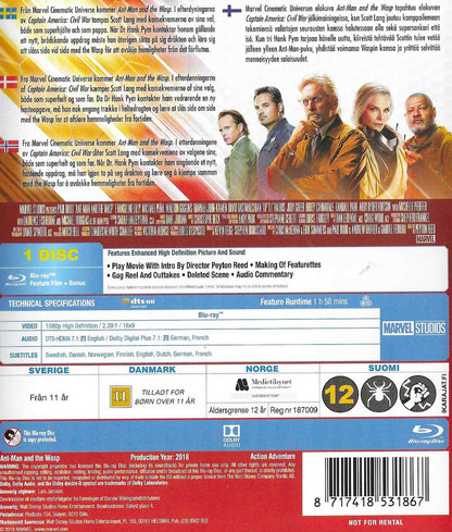 Ant-Man and the Wasp (2018) Blu-ray