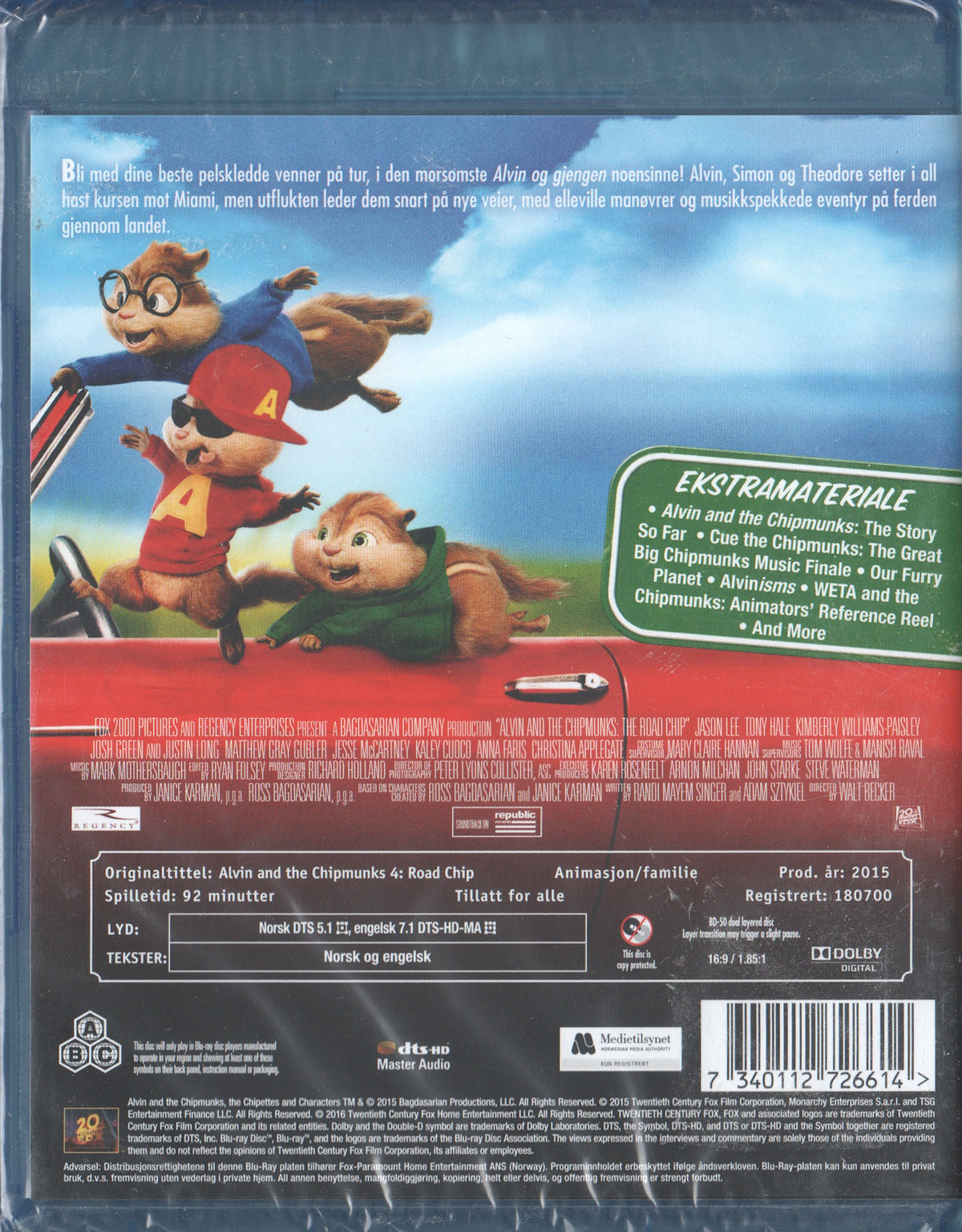 Alvin and the Chipmunks 4 (2015) Blu-ray