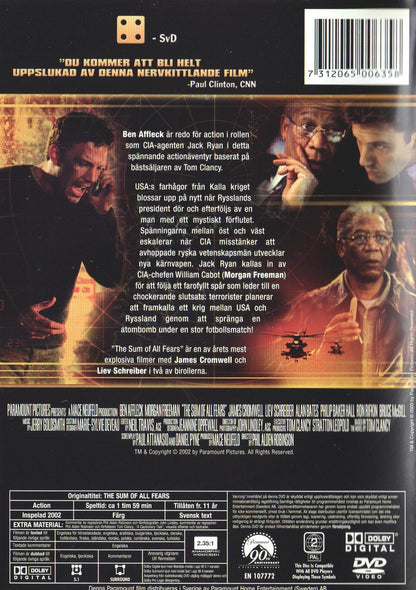 The Sum of all Fears (2002) DVD