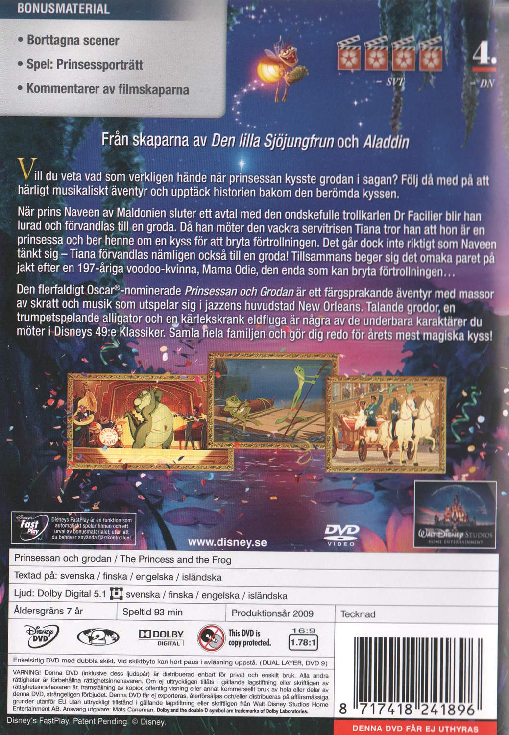 The Princess and the Frog (2009) DVD