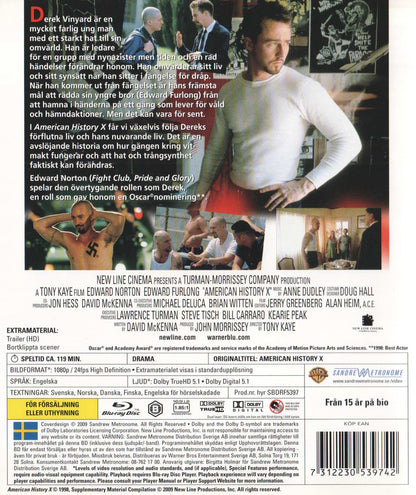American History X (1998) Blu-ray