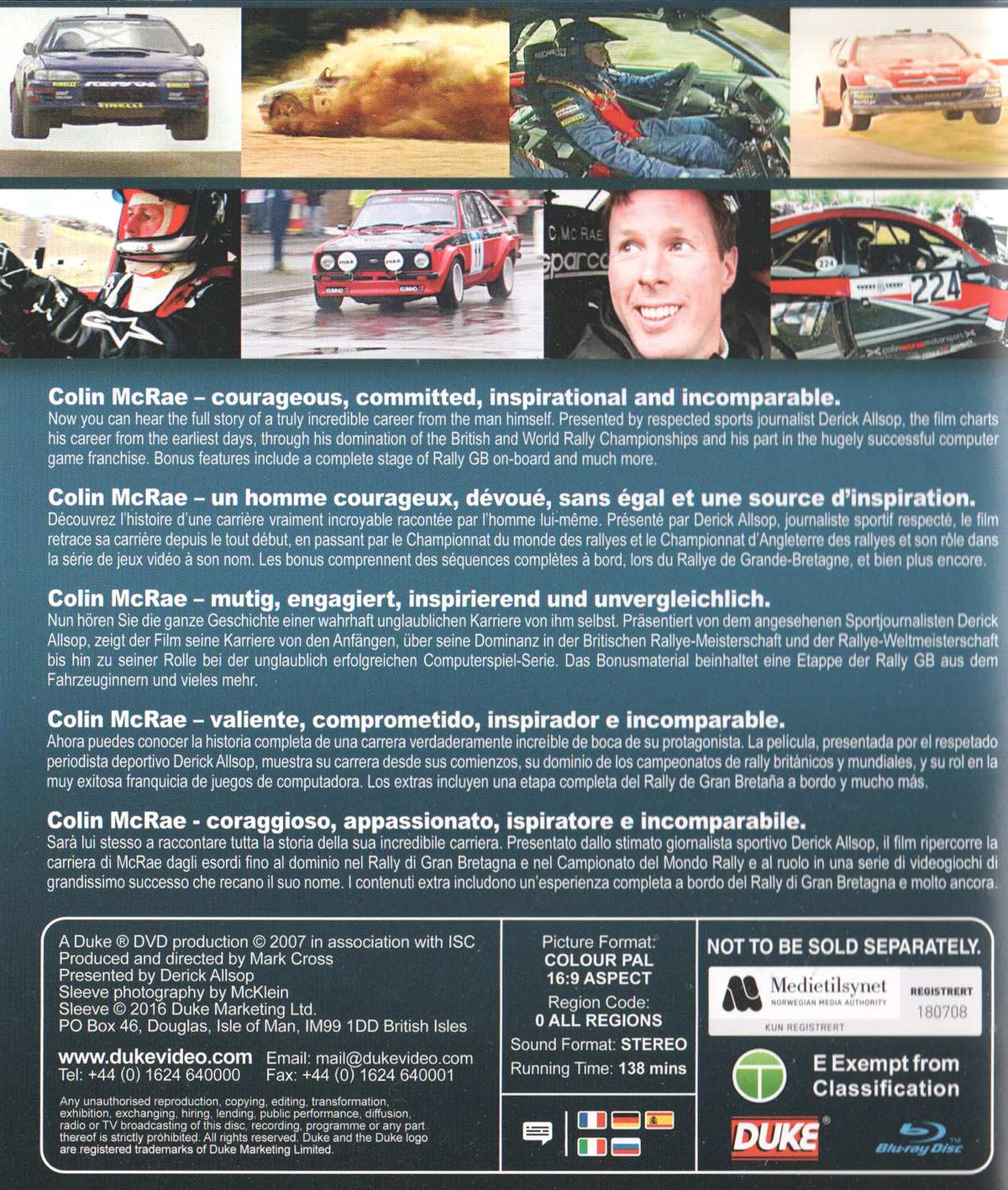 Colin McRae Rally Legend (2007) Blu-ray