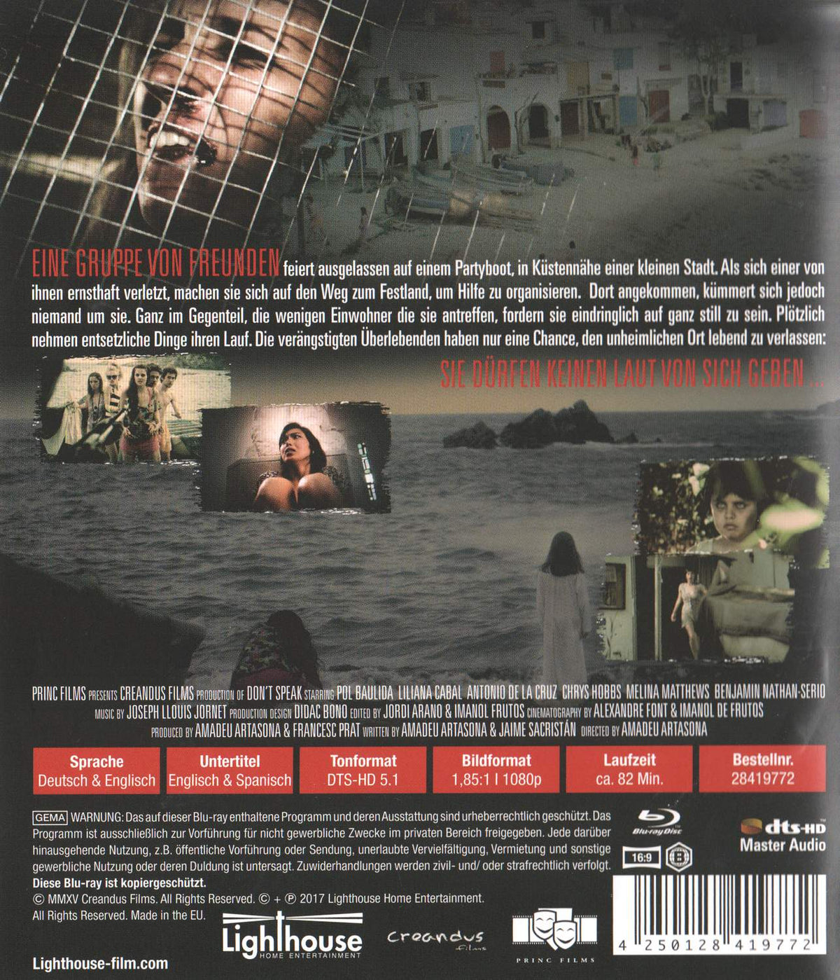 Don't Speak (2015) Blu-ray, UNCUT