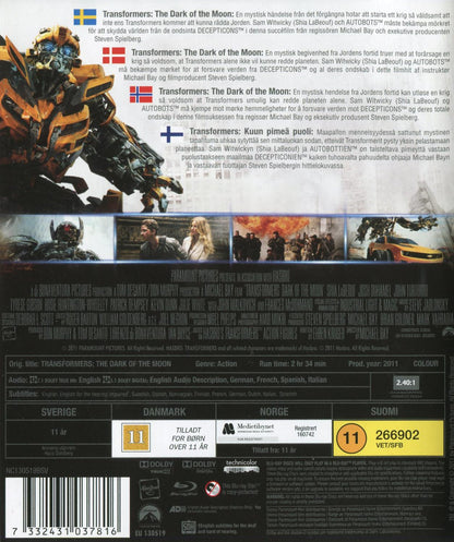 Transformers Dark of the Moon (2011) Blu-ray