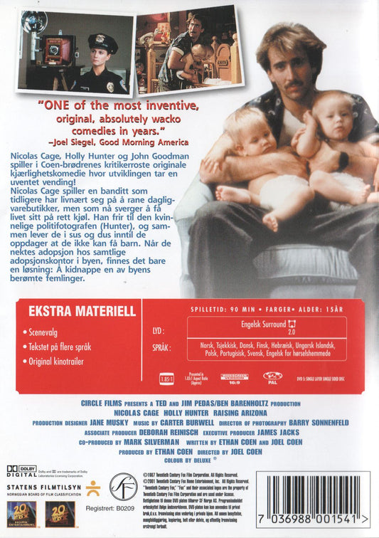Raising Arizona (1987) DVD