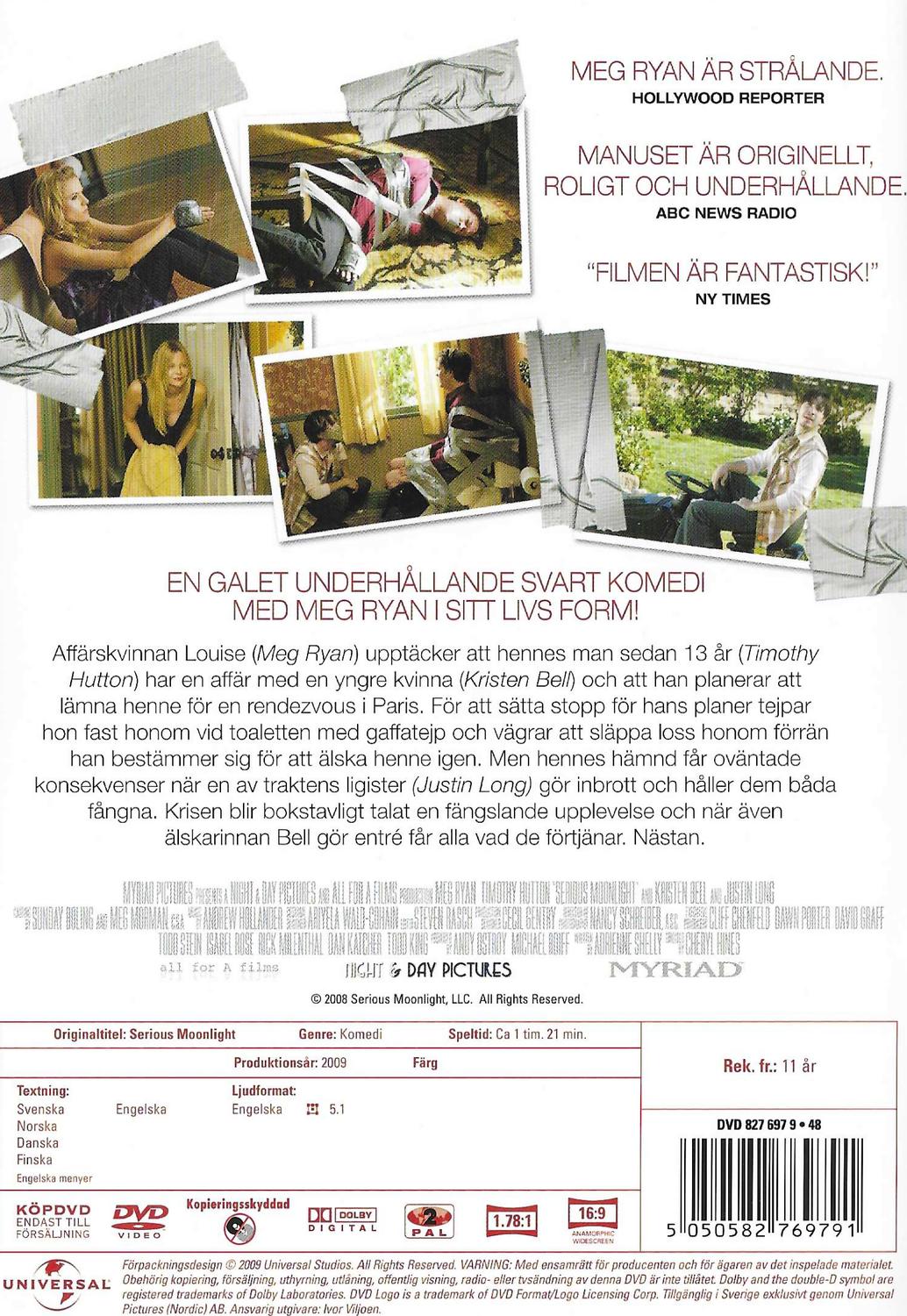 Serious Moonlight (2008) DVD