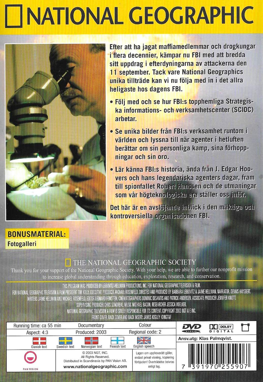 National Geographic The FBI (2003) DVD