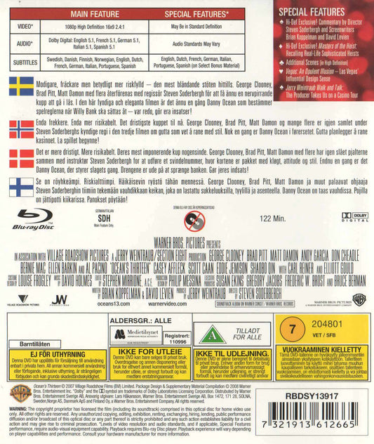 Ocean's Thirteen (2007) Blu-ray