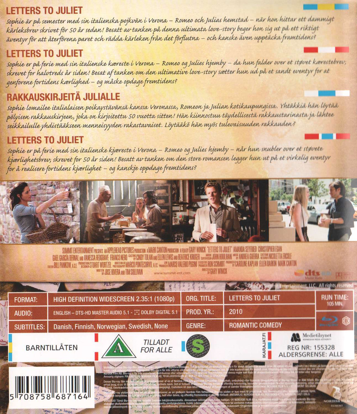 Letters to Juliet (2010) Blu-ray