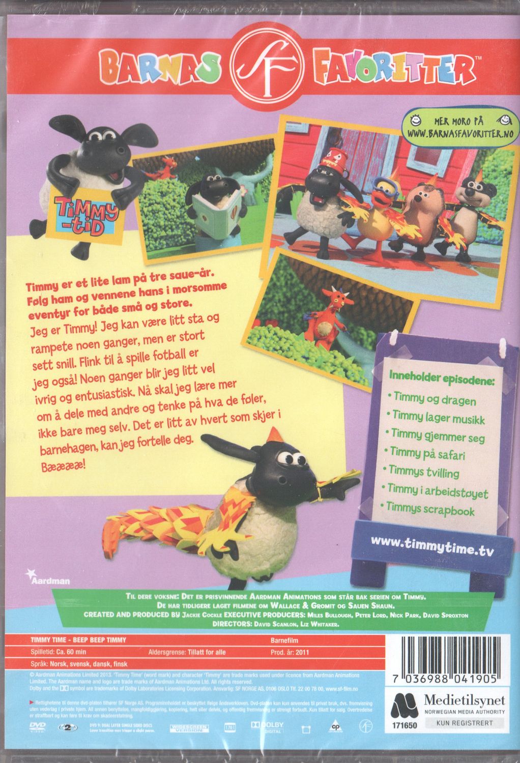 Timmy Time Beep Beep Timmy (2011) DVD, Norwegian Edition