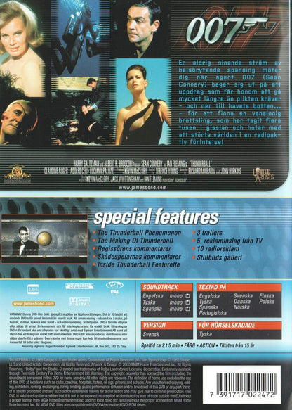 Thunderball (1965) DVD, Special 007 Edition