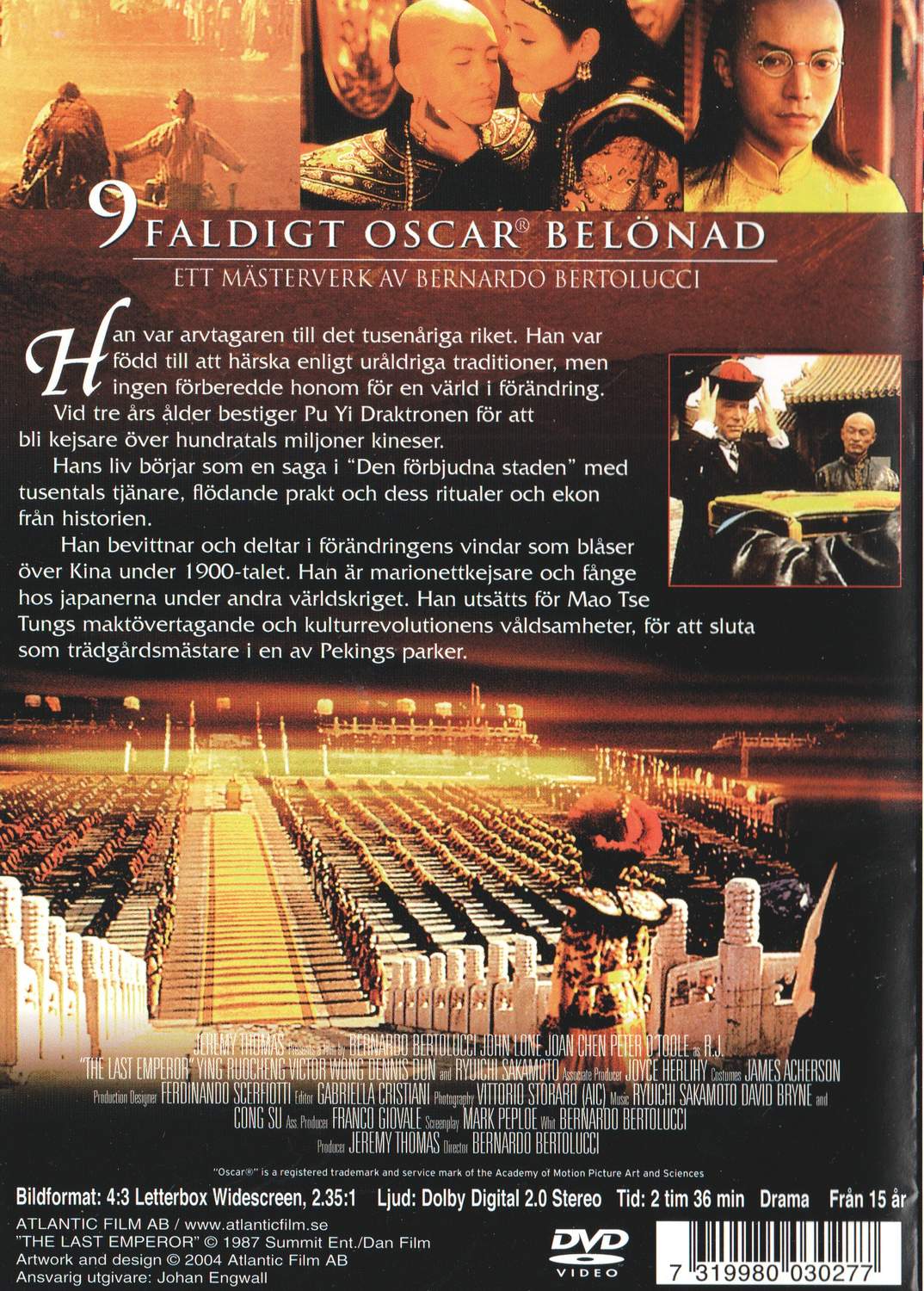 The Last Emperor (1987) DVD