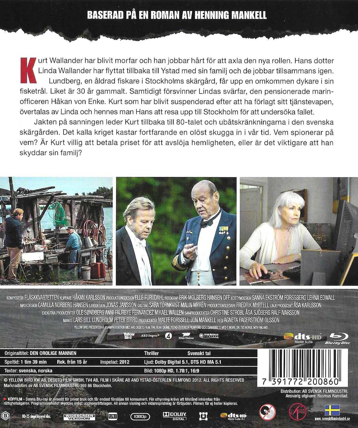 Wallander Den Orolige Mannen (2012) Blu-ray
