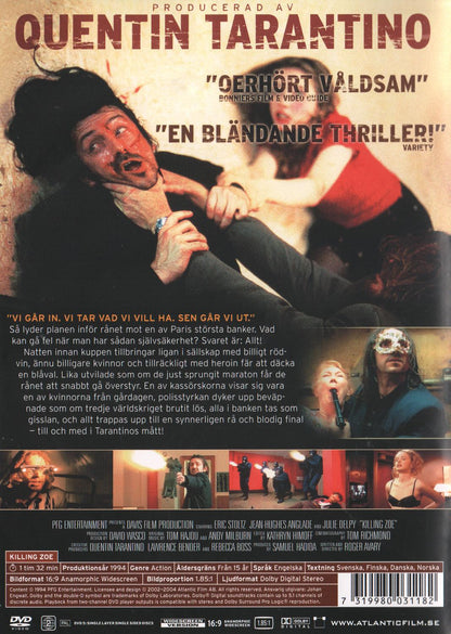 Killing Zoe (1994) DVD