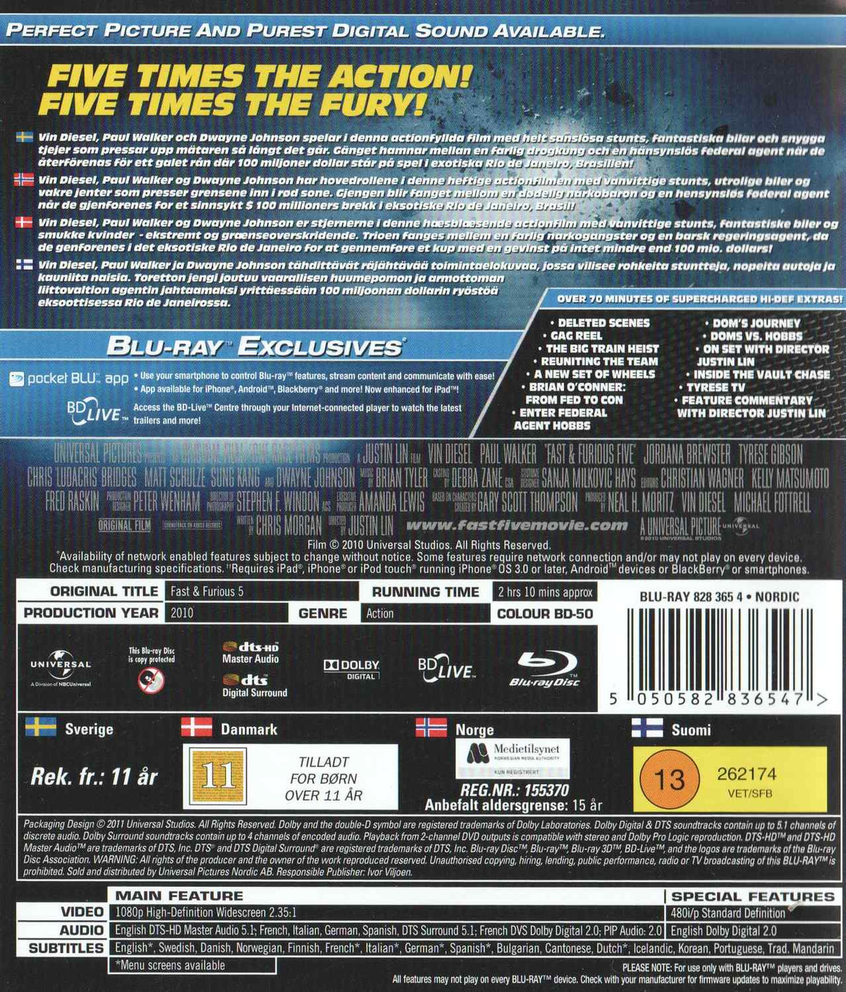 Fast & Furious 5 (2011) Blu-ray