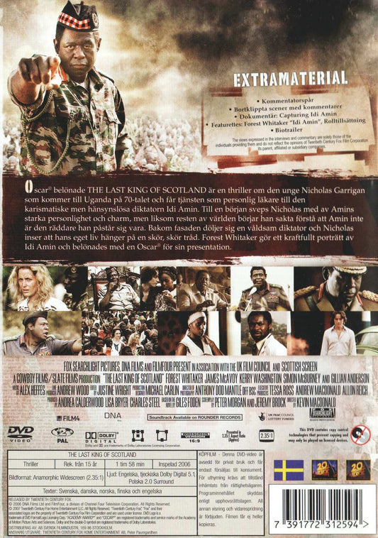 The Last King of Scotland (2006) DVD