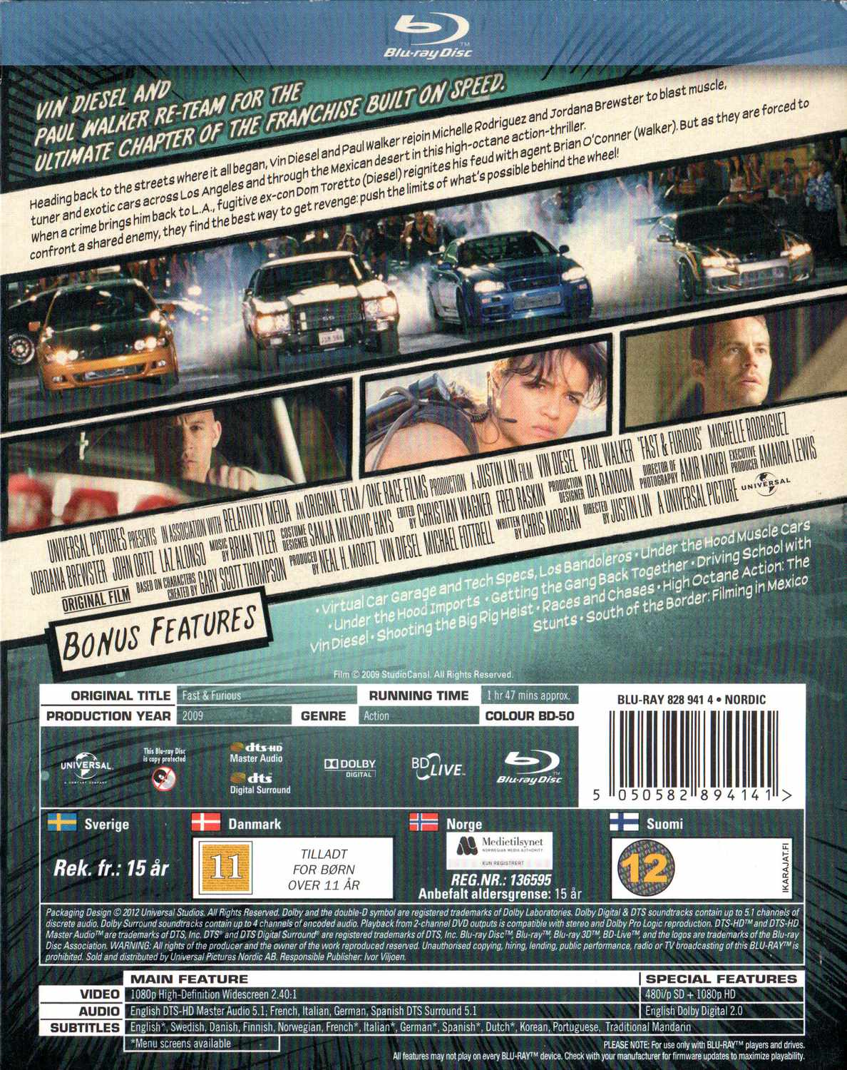 Fast & Furious (2009) Blu-ray, Limited Edition