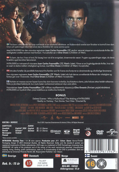 Intruders (2012) DVD