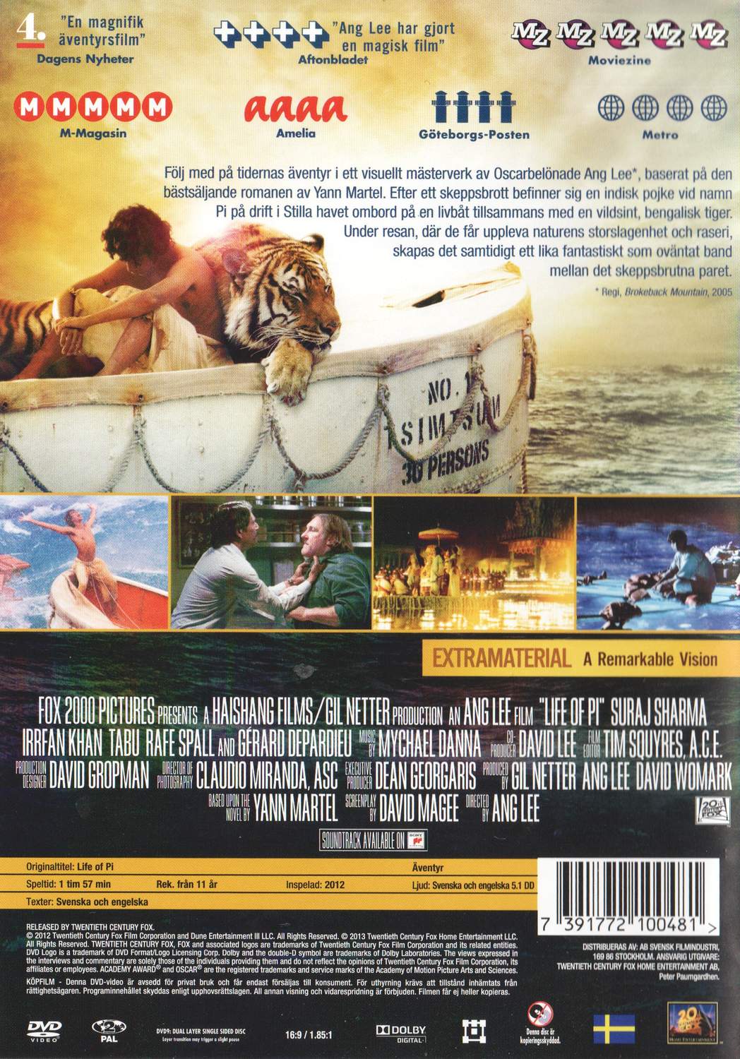Life of Pi (2012) DVD