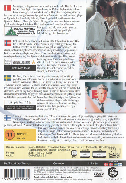 Dr. T & the Women (2000) DVD, Nordic Edition