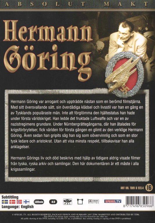 Absolut Makt: Hermann Göring (2007) DVD