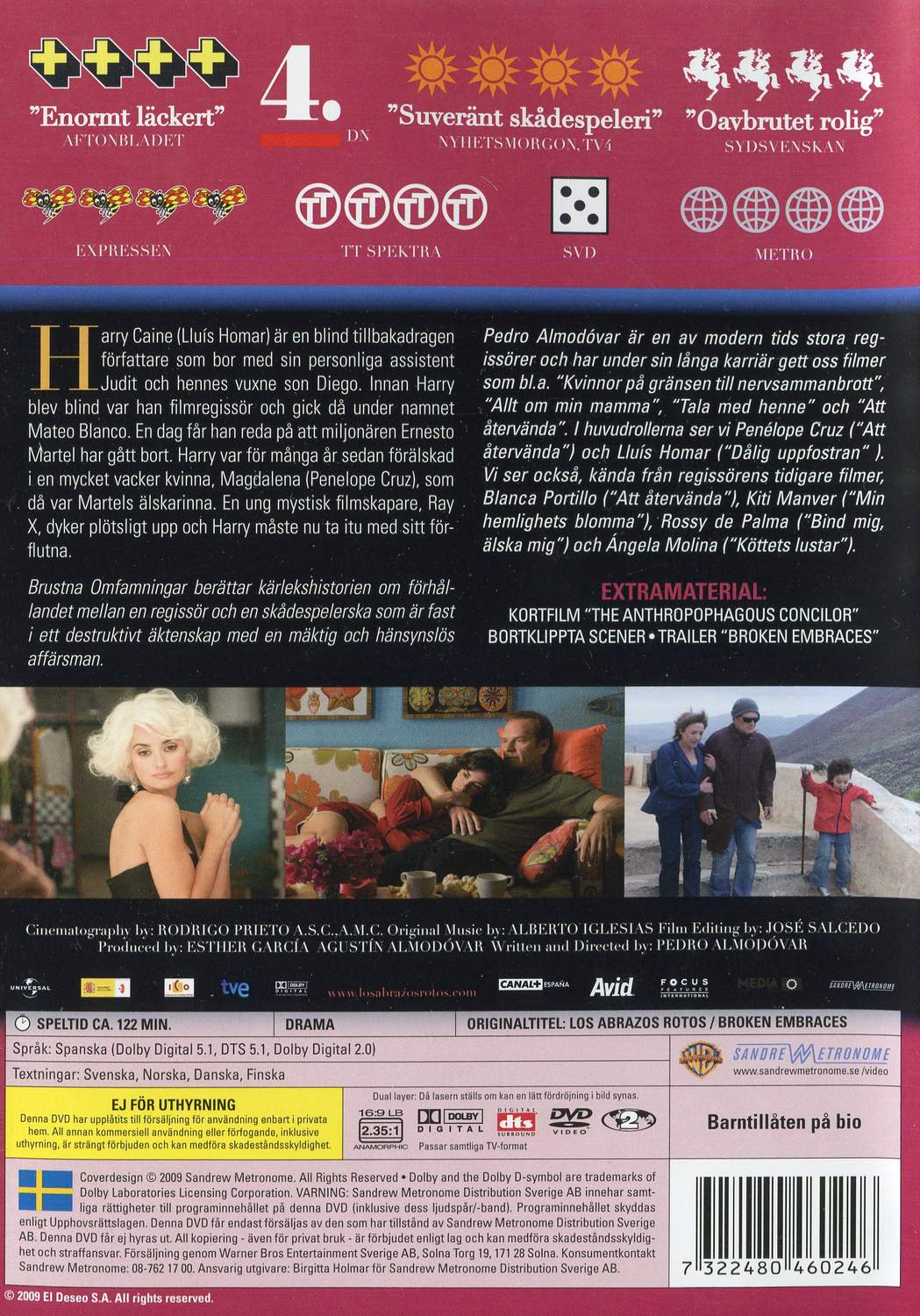 Los Abrazos Rotos (2009) DVD