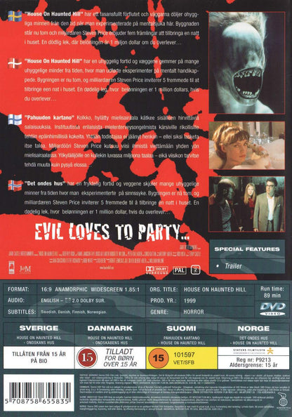 House on Haunted Hill (1999) DVD