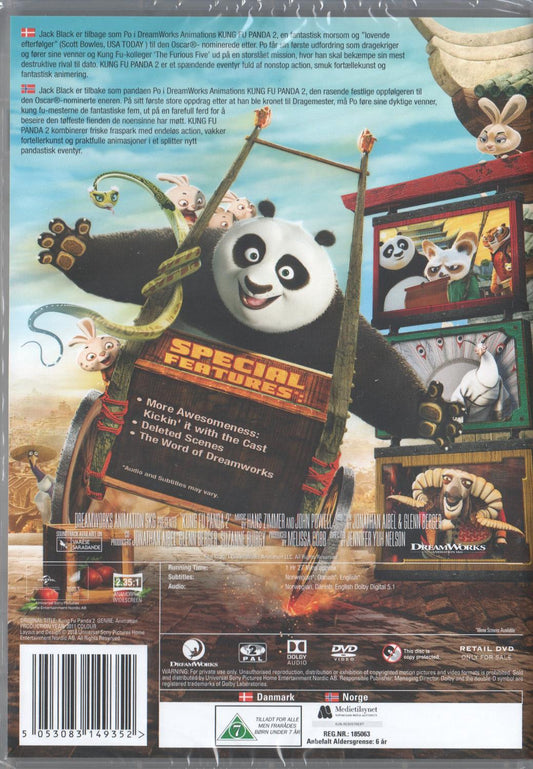 Kung Fu Panda 2 (2011) DVD, Danish & Norwegian Edition