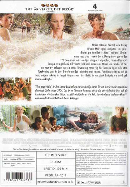 The Impossible (2012) DVD