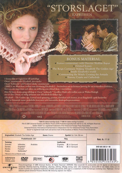 Elizabeth the Golden Age (2007) DVD