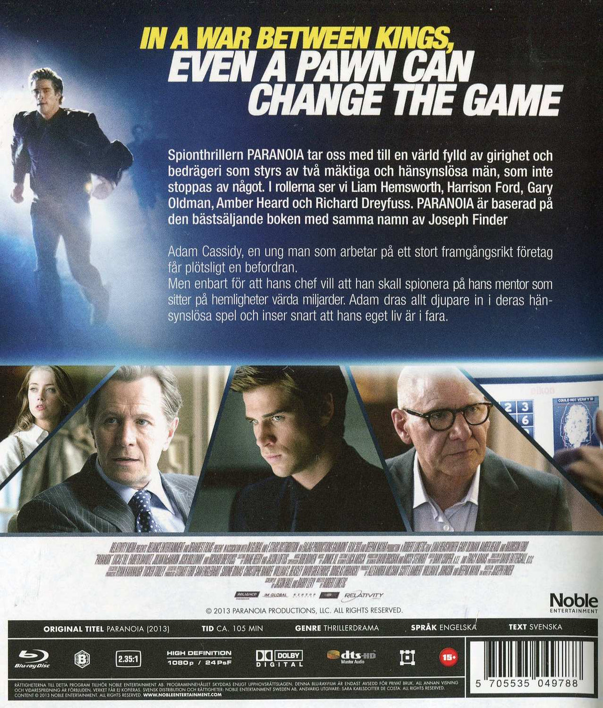 Paranoia (2013) Blu-ray