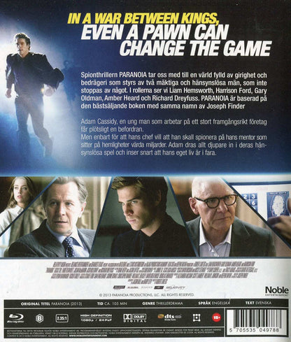 Paranoia (2013) Blu-ray