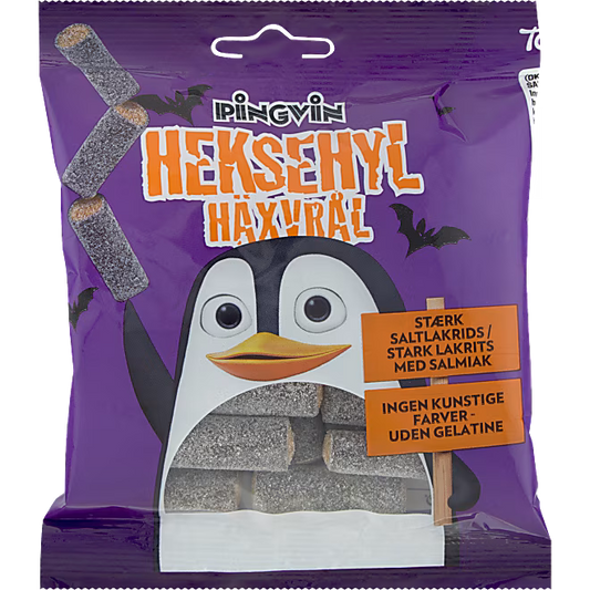 Pingvin Häxvrål Danish Salmiak-filled Black Licorice 130 gram