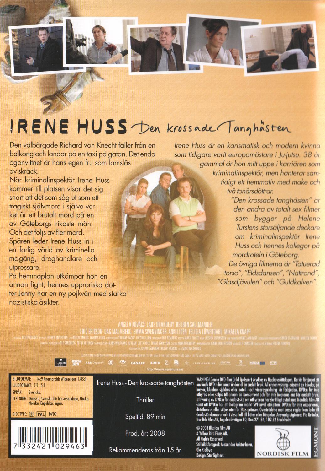 Irene Huss Den Krossade Tanghästen (2008) DVD