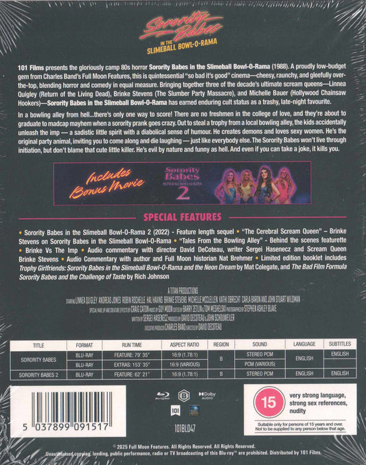 Sorority Babes in the Slimeball Bowl-O-Rama (1988) Blu-ray, Limited Edition