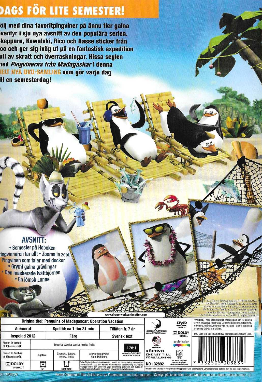 The Penguins of Madagascar Operation Vacation (2012) DVD