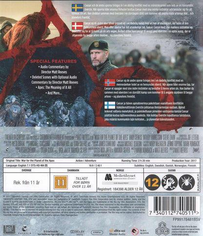 War for the Planet of the Apes (2017) Blu-ray
