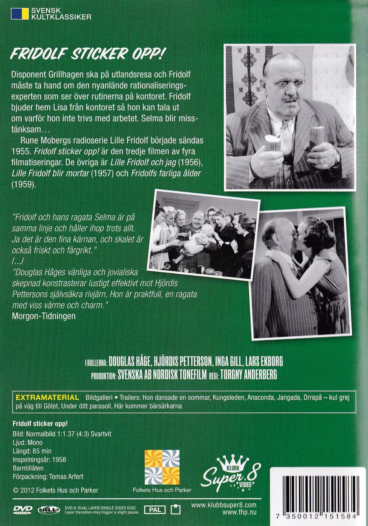 Fridolf Sticker Opp (1958) DVD