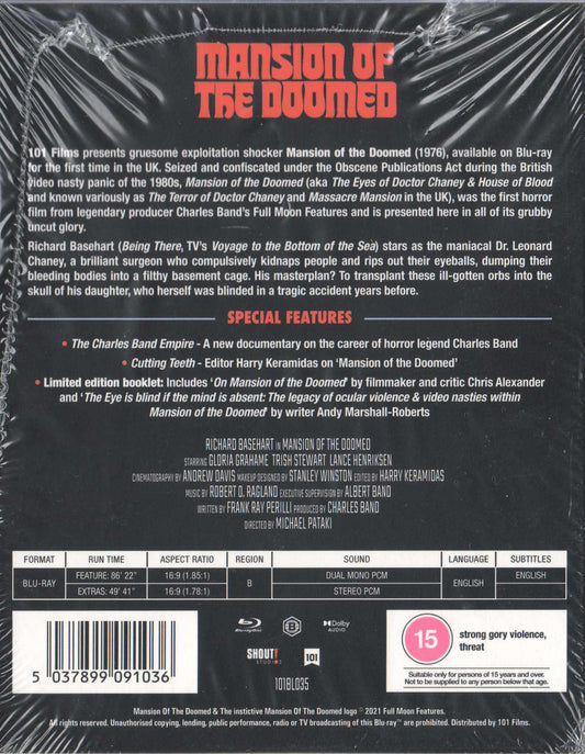 Mansion of the Doomed (1976) Blu-ray, Limited Edition