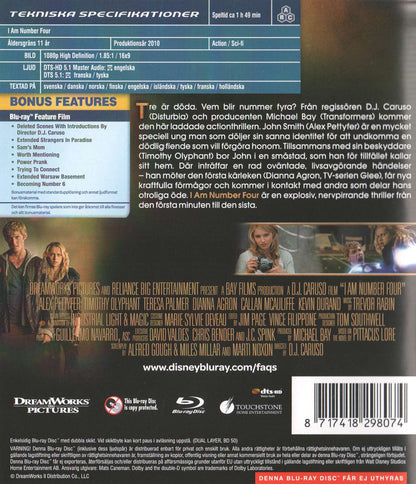 I Am Number Four (2010) Blu-ray