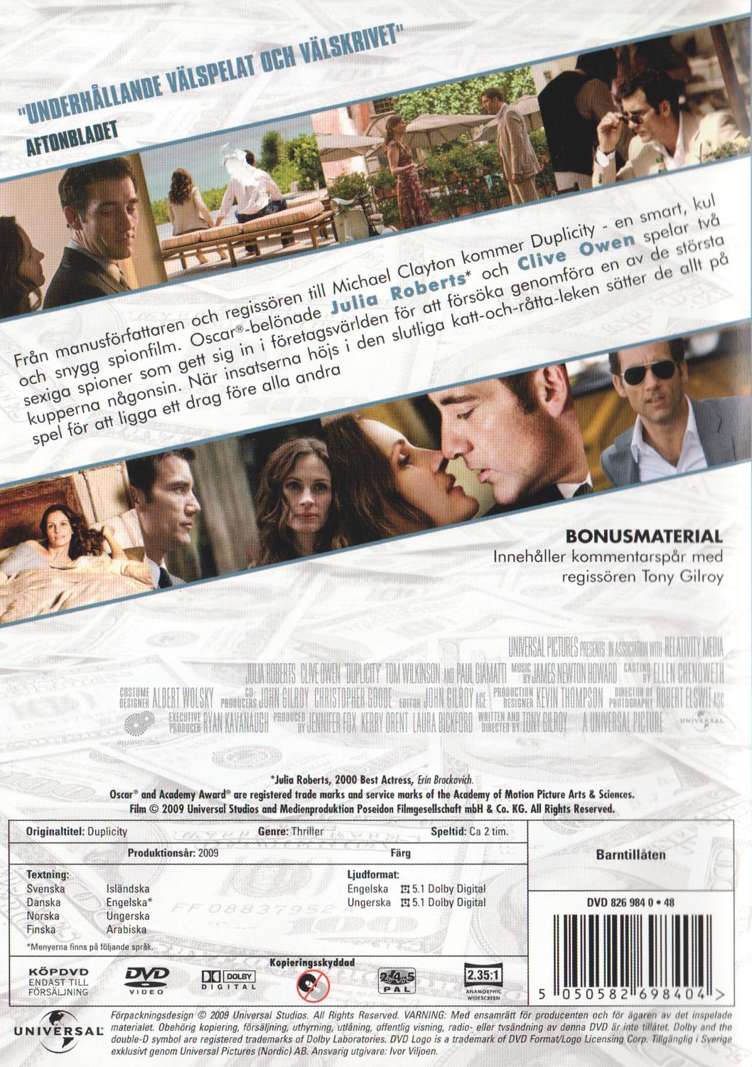 Duplicity (2009) DVD
