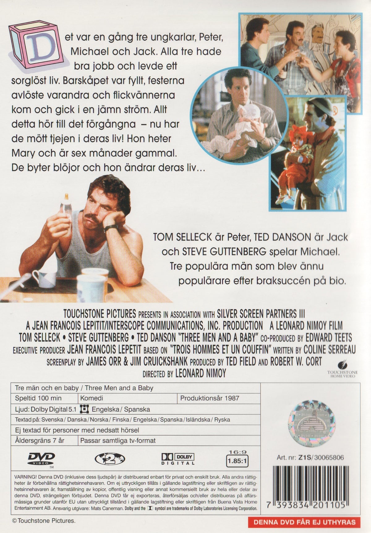 Three Men and a Baby (1987) DVD