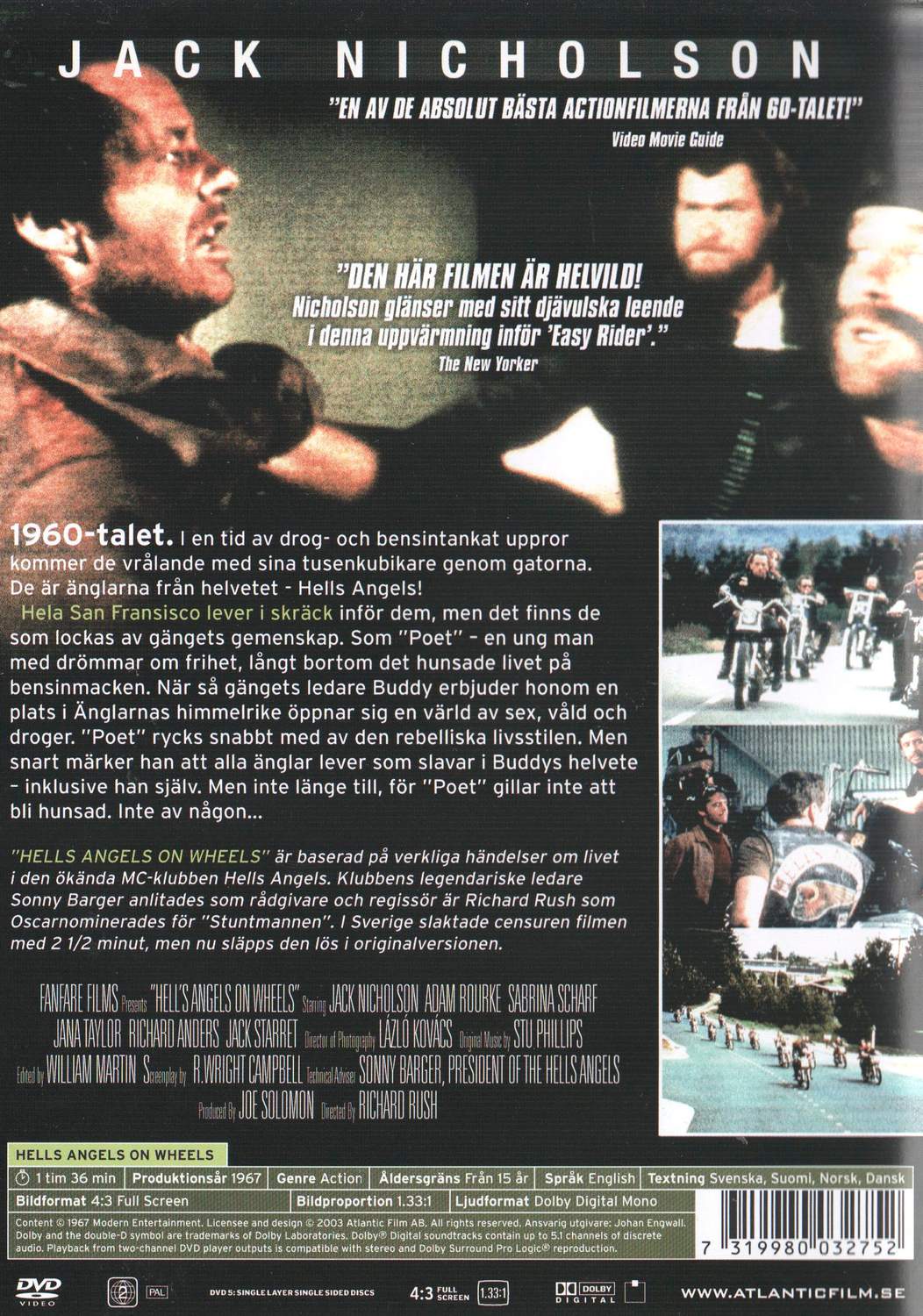 Hells Angels on Wheels (1967) DVD, UNCUT