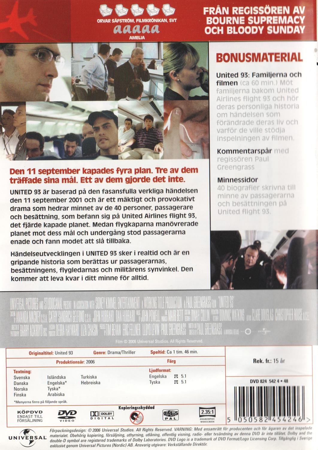 United 93 (2006) DVD