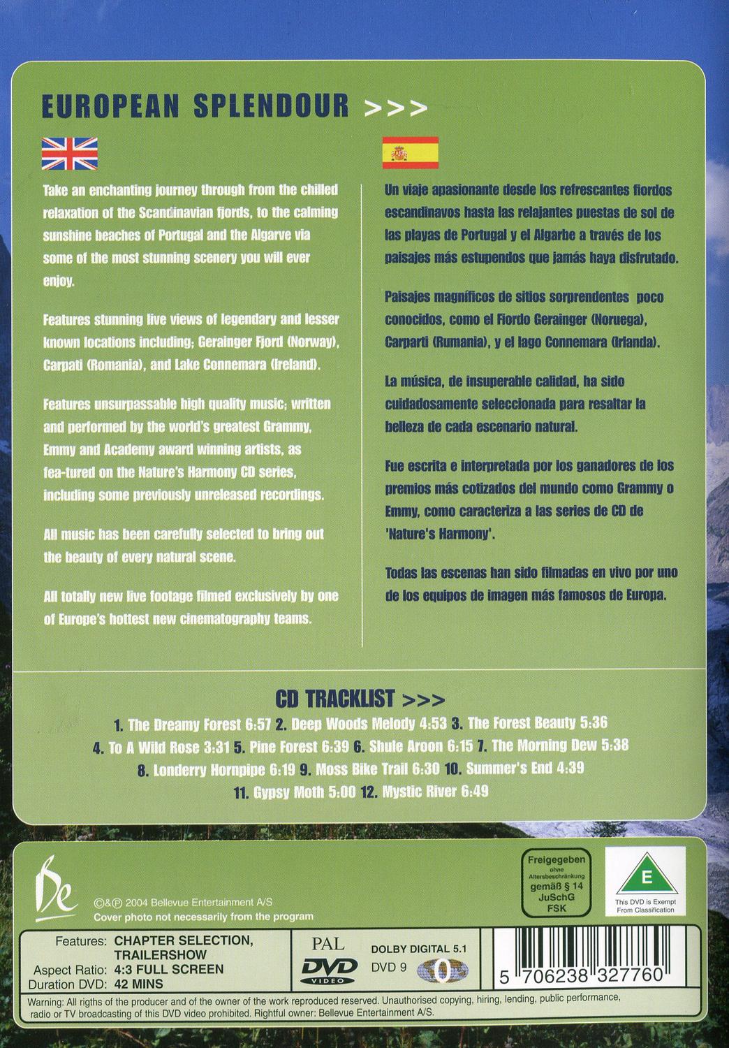 Natures Harmony: European Splendor (2004) DVD