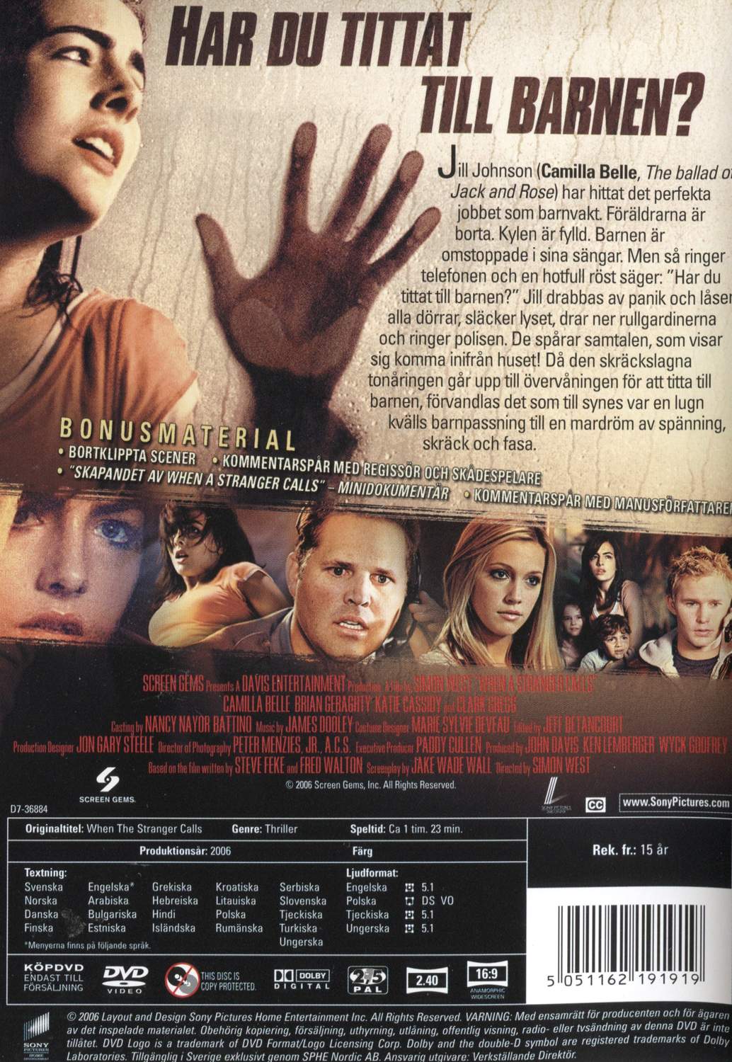 When a Stranger Calls (2006) DVD